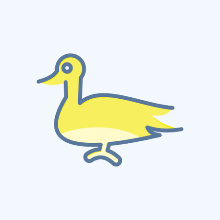 Icon Duck. related to Domestic Animals symbol. simple design editable. simple illustrationのイラスト素材