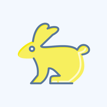 Icon Rabbit. related to Domestic Animals symbol. simple design editable. simple illustrationのイラスト素材