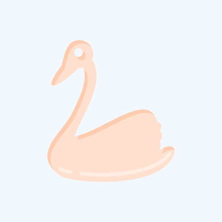 Icon Swan. related to Domestic Animals symbol. simple design editable. simple illustrationのイラスト素材