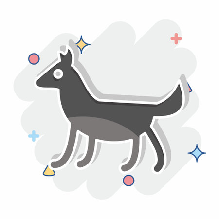 Icon Dog. related to Domestic Animals symbol. simple design editable. simple illustrationのイラスト素材
