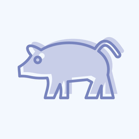 Icon Pig. related to Domestic Animals symbol. simple design editable. simple illustrationのイラスト素材