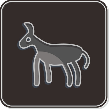 Icon Donkey. related to Domestic Animals symbol. simple design editable. simple illustrationのイラスト素材