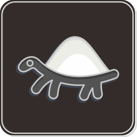Icon Turtle. related to Domestic Animals symbol. simple design editable. simple illustrationのイラスト素材