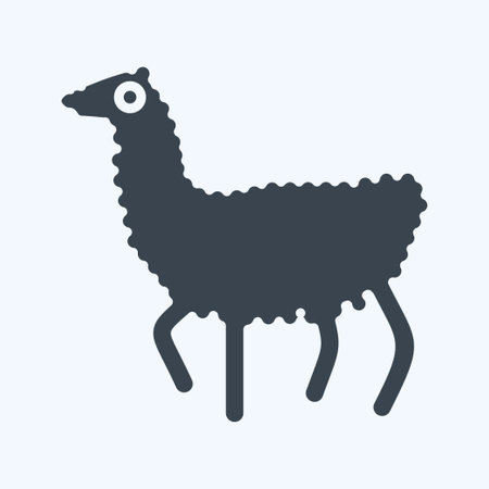 Icon Llama. related to Domestic Animals symbol. simple design editable. simple illustrationのイラスト素材