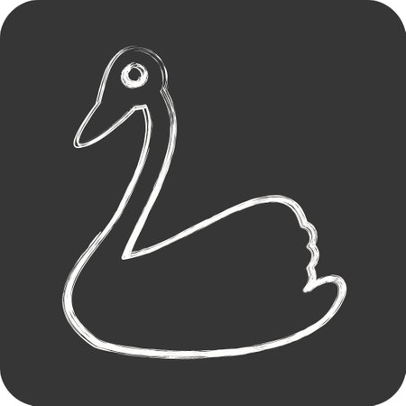 Icon Swan. related to Domestic Animals symbol. simple design editable. simple illustrationのイラスト素材