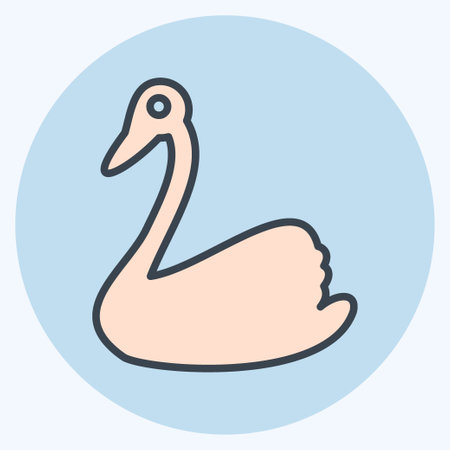Icon Swan. related to Domestic Animals symbol. simple design editable. simple illustrationのイラスト素材