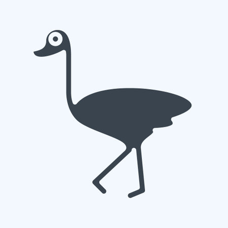 Icon Ostrich. related to Domestic Animals symbol. simple design editable. simple illustrationのイラスト素材