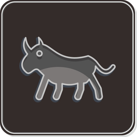 Icon Rhinoceros. related to Domestic Animals symbol. simple design editable. simple illustrationのイラスト素材