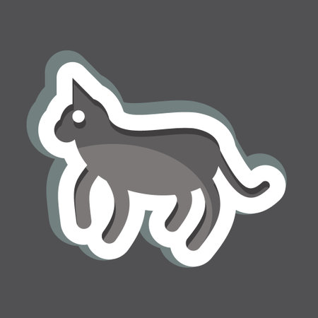 Icon Cat. related to Domestic Animals symbol. simple design editable. simple illustrationのイラスト素材