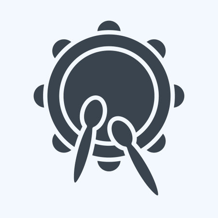 Icon Drum. related to Eid Al Fitr symbol. islamic. ramadhan. simple illustrationのイラスト素材