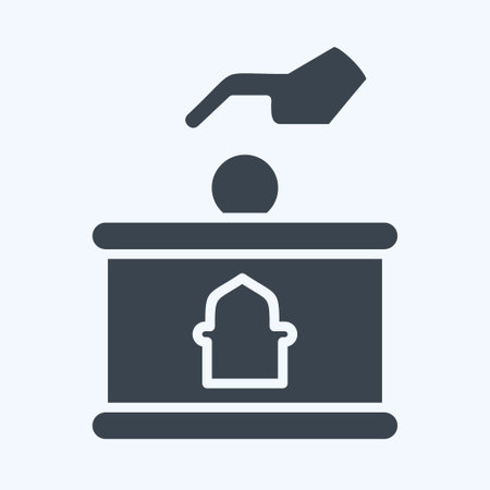 Icon Donation. related to Eid Al Fitr symbol. islamic. ramadhan. simple illustrationのイラスト素材