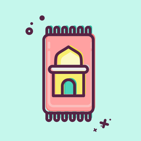 Icon Prayer Mat. related to Eid Al Fitr symbol. islamic. ramadhan. simple illustrationのイラスト素材