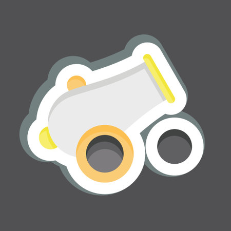 Icon Cannon. related to Eid Al Fitr symbol. islamic. ramadhan. simple illustrationのイラスト素材