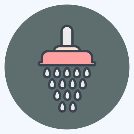 Icon Shower. related to Eid Al Fitr symbol. islamic. ramadhan. simple illustrationのイラスト素材
