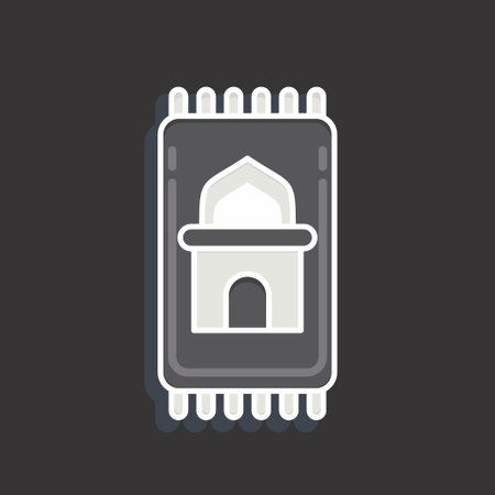 Icon Prayer Mat. related to Eid Al Fitr symbol. islamic. ramadhan. simple illustrationのイラスト素材