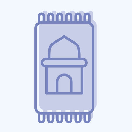 Icon Prayer Mat. related to Eid Al Fitr symbol. islamic. ramadhan. simple illustrationのイラスト素材