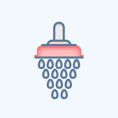 Icon Shower. related to Eid Al Fitr symbol. islamic. ramadhan. simple illustrationのイラスト素材