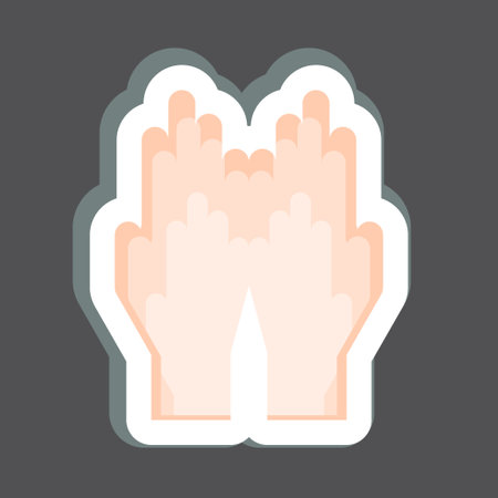 Icon Dua. related to Eid Al Fitr symbol. islamic. ramadhan. simple illustrationのイラスト素材