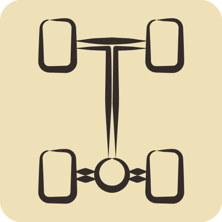 Icon Abs. related to Car Service symbol. Glyph Style. repairin. engine. simple illustrationのイラスト素材
