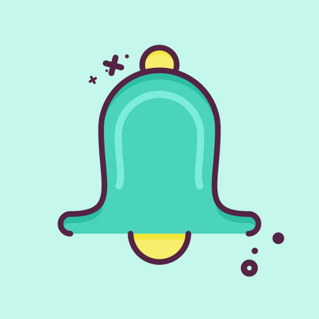 Icon Bell. related to Decoration symbol. MBE style. simple design editable. simple illustration