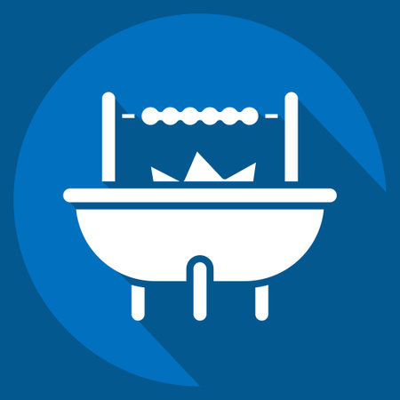 Icon Barbeque. related to Eid Al Adha symbol. Long Shadow Style. simple design editable. simple illustrationのイラスト素材