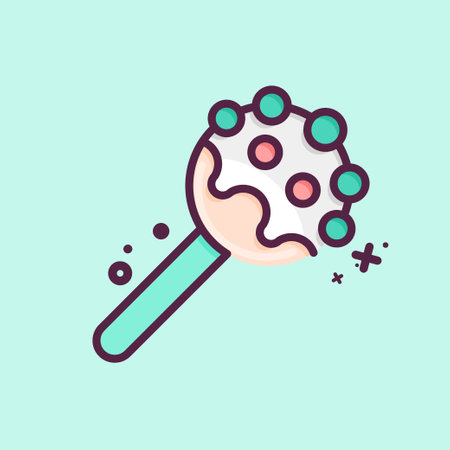 Icon Cake Pop. related to Decoration symbol. MBE style. simple design editable. simple illustrationのイラスト素材