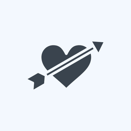 Icon Cupid. related to Decoration symbol. glyph style. simple design editable. simple illustrationのイラスト素材