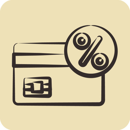 Icon Discount Card. related to Online Store symbol. glyph style. simple illustration. shopのイラスト素材