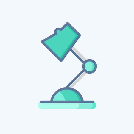 Icon Desk Lamp. related to Decoration symbol. doodle style. simple design editable. simple illustrationのイラスト素材