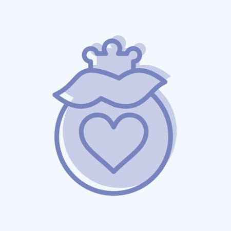 Icon Gift 2. related to Decoration symbol. two tone style. simple design editable. simple illustrationのイラスト素材