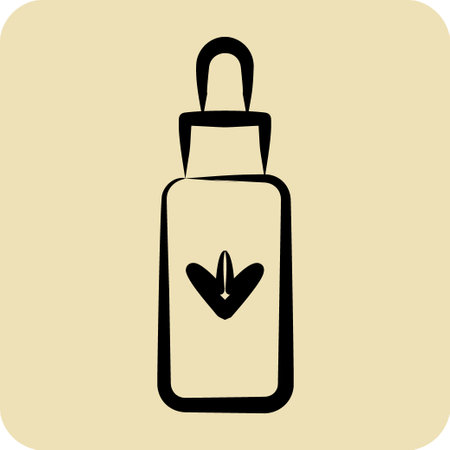 Icon Hemp Oil. related to CBD Oil symbol. glyph style. simple design editable. simple illustrationのイラスト素材