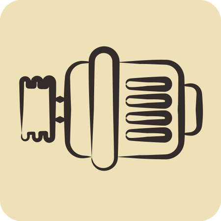Icon Generator. related to Car Service symbol. Glyph Style. repairin. engine. simple illustrationのイラスト素材