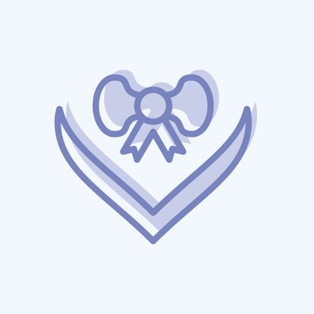 Icon Gift. related to Decoration symbol. two tone style. simple design editable. simple illustrationのイラスト素材