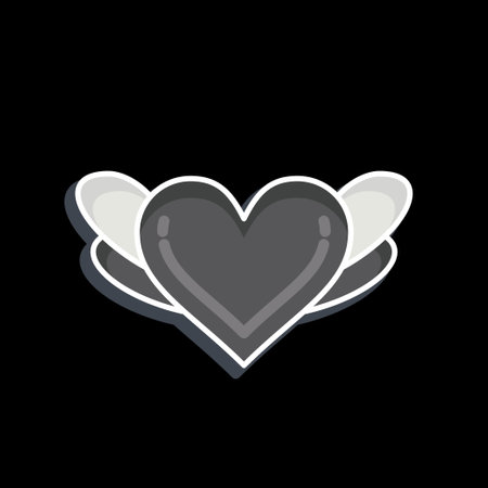 Icon Heart. related to Decoration symbol. glossy style. simple design editable. simple illustrationのイラスト素材