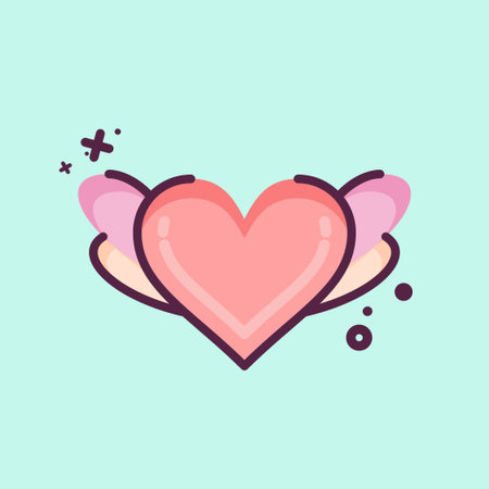 Icon Heart. related to Decoration symbol. MBE style. simple design editable. simple illustrationのイラスト素材