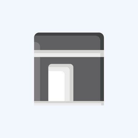 Icon Kaaba. related to Eid Al Adha symbol. Flat Style. simple design editable. simple illustrationのイラスト素材