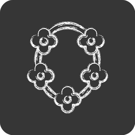 Icon Nexlace. related to Decoration symbol. chalk Style. simple design editable. simple illustrationのイラスト素材