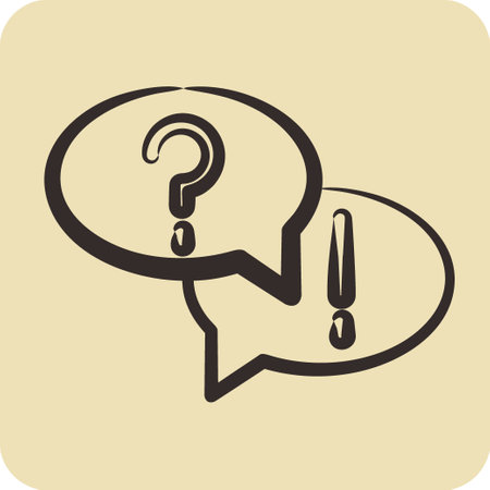 Icon Question and Answer. related to Education symbol. glyph style. simple design editable. simple illustrationのイラスト素材