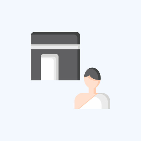 Icon Hajj. related to Eid Al Adha symbol. Flat Style. simple design editable. simple illustrationのイラスト素材