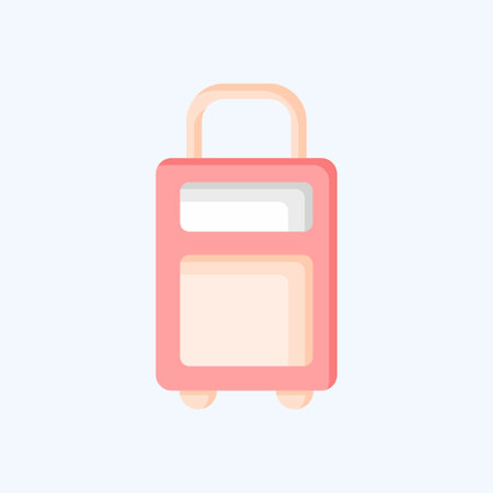 Icon Suitcase. related to Eid Al Adha symbol. Flat Style. simple design editable. simple illustrationのイラスト素材