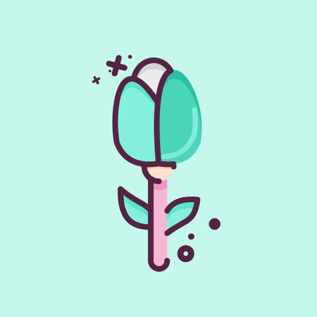 Icon Rose. related to Decoration symbol. MBE style. simple design editable. simple illustrationのイラスト素材