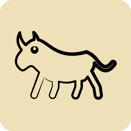 Icon Rhinoceros. related to Domestic Animals symbol. glyph style. simple design editable. simple illustrationのイラスト素材