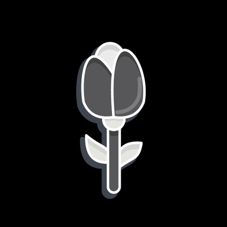 Icon Rose. related to Decoration symbol. glossy style. simple design editable. simple illustrationのイラスト素材