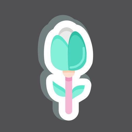 Sticker Rose. related to Decoration symbol. simple design editable. simple illustrationのイラスト素材