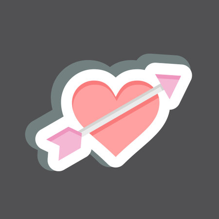 Sticker Cupid. related to Decoration symbol. simple design editable. simple illustrationのイラスト素材