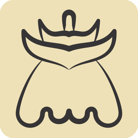 Icon Fuchsia. related to Flowers symbol. hand drawn style. simple design editable. simple illustrationのイラスト素材