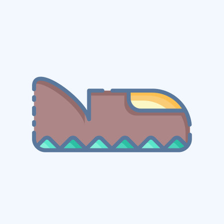 Icon Footwear. related to American Indigenous symbol. doodle style. simple design editableのイラスト素材