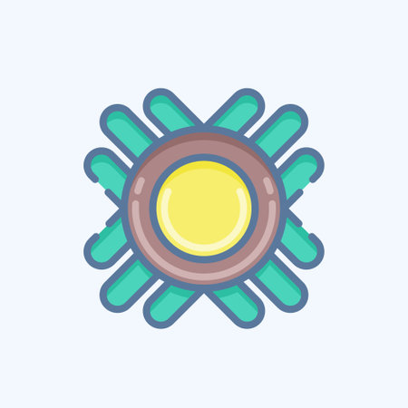 Icon Symbol. related to American Indigenous symbol. doodle style. simple design editableのイラスト素材