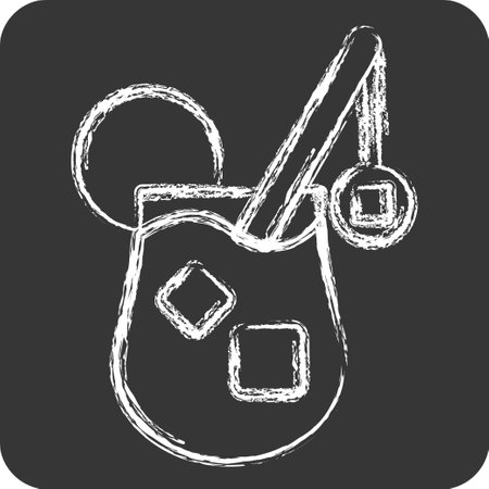 Icon Beverage. related to Chinese New Year symbol. chalk Style. simple design editableのイラスト素材