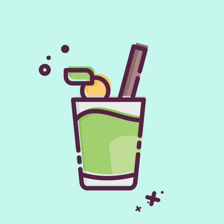 Icon Beverage. related to Hawaii symbol. MBE style. simple design editable. vectorのイラスト素材